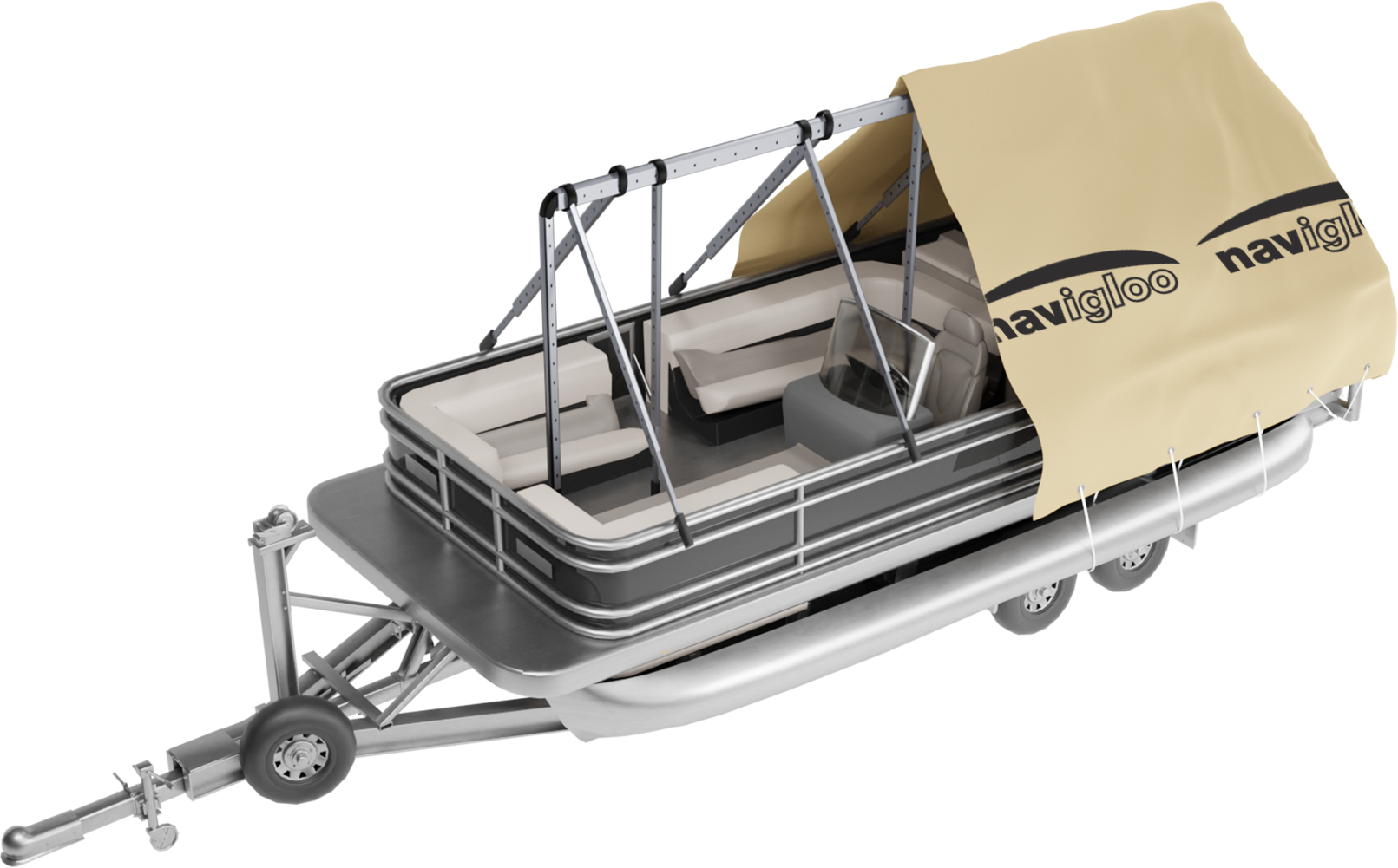 Navigloo Pontoon-fishing 14-18½ with tarp 18x26 ft