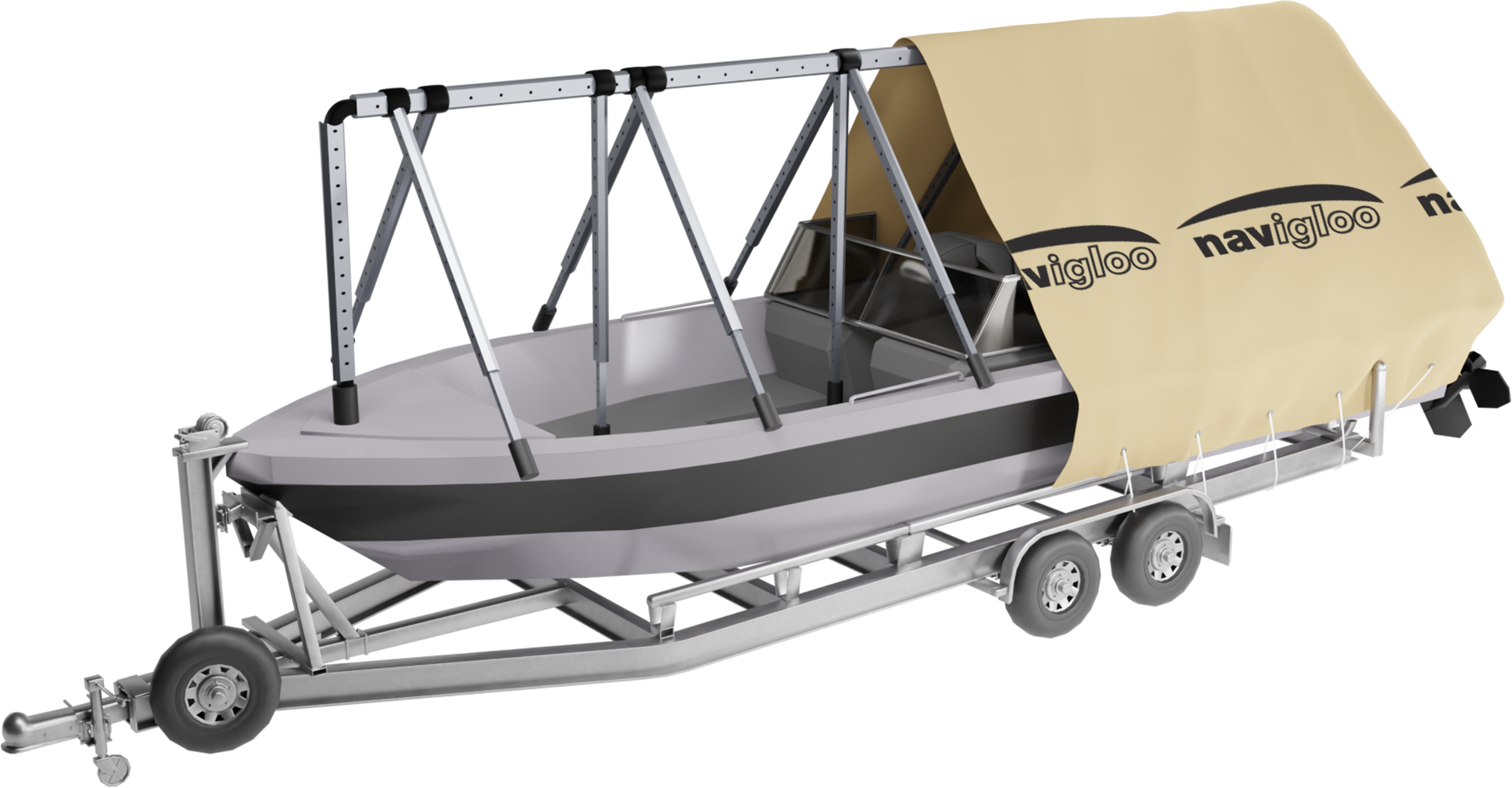 Navigloo Pontoon-runabout 19-22½ with tarp 19x32 ft