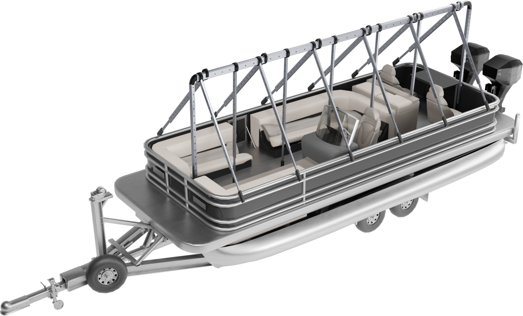 Navigloo fishing-runabout 19-22½ ft with tarp 16x30 ft