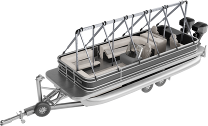 Navigloo fishing-runabout 19-22½ ft with tarp 16x30 ft