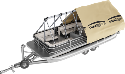 Navigloo fishing-runabout 19-22½ ft with tarp 16x30 ft