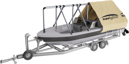 Navigloo fishing runabout 14-18½ with tarp 15x26 ft