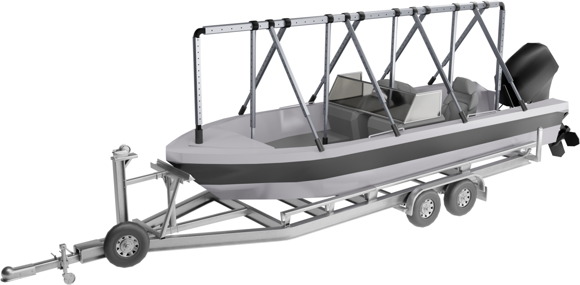 Navigloo fishing runabout 14-18½ with tarp 15x26 ft
