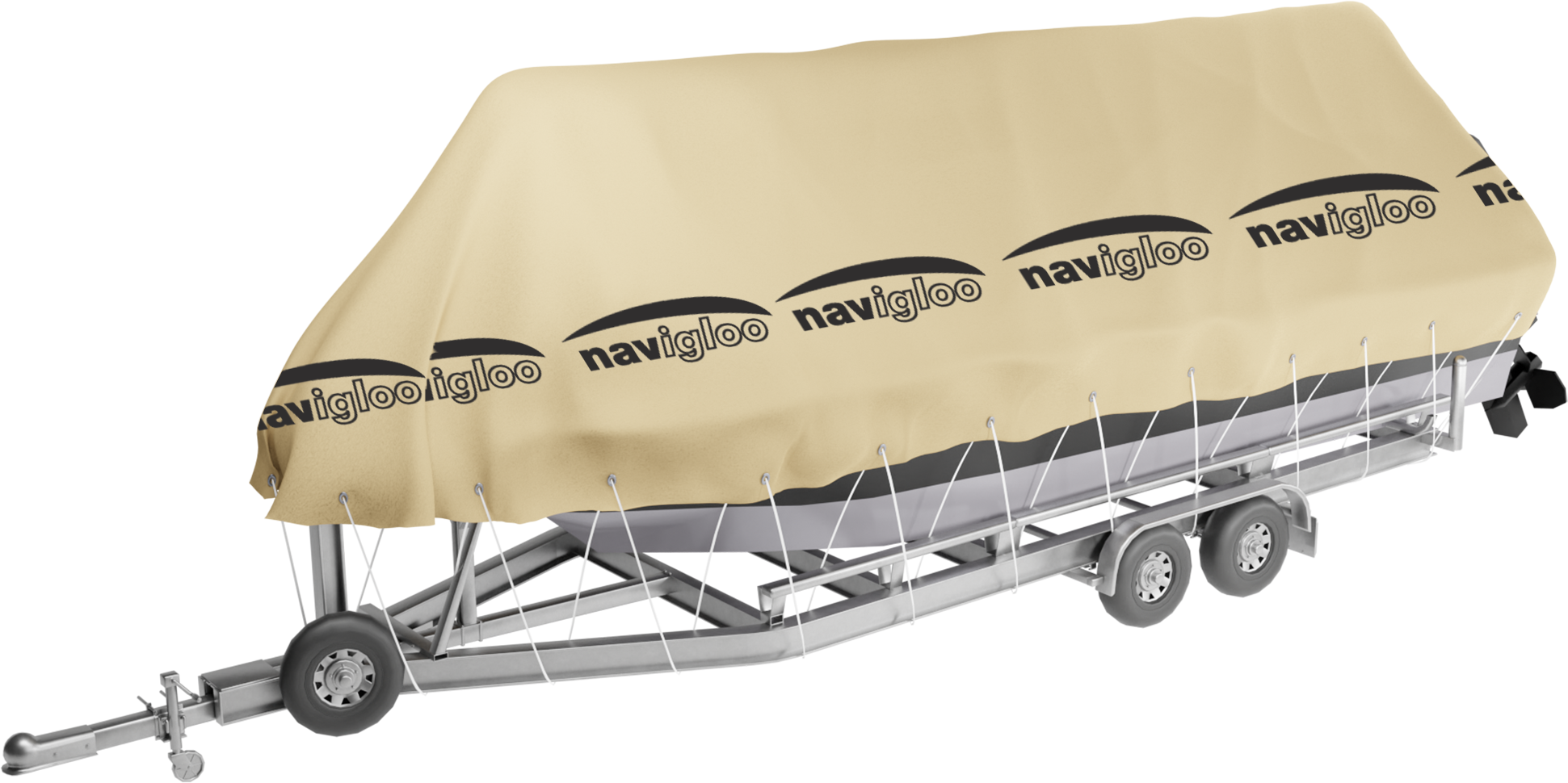 Navigloo fishing runabout 14-18½ with tarp 15x26 ft