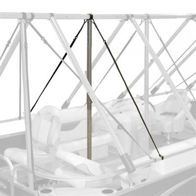 Vertical support poste for boats