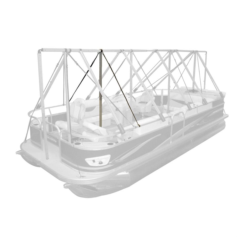 Vertical support poste for boats